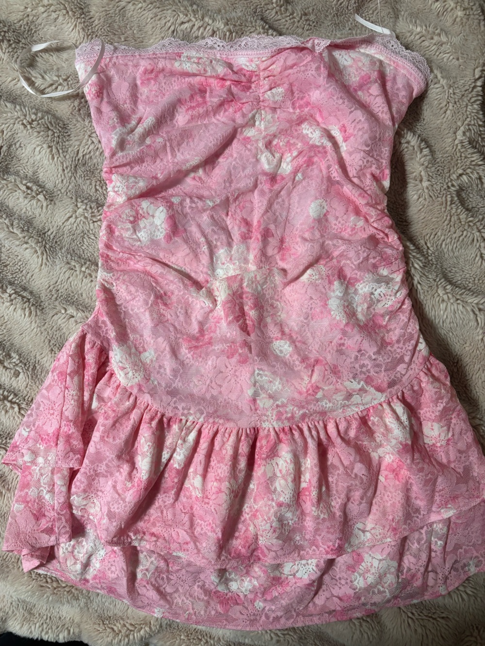 LoveShackFancy Pink Mini Dress